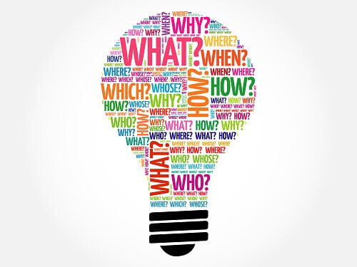 a bulb made of different question words